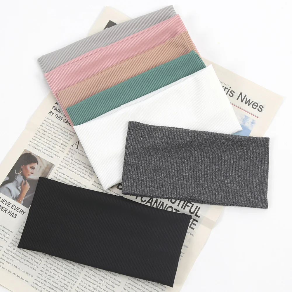 Women'S Yoga Accessories - Женская однотонная повязка на голову, вязаные