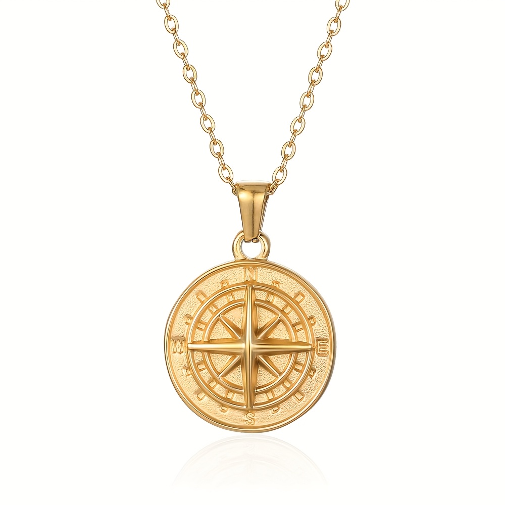 Coin Necklace Delicate - Ожерелье-кулон из нержавеющей стали с позолотой,