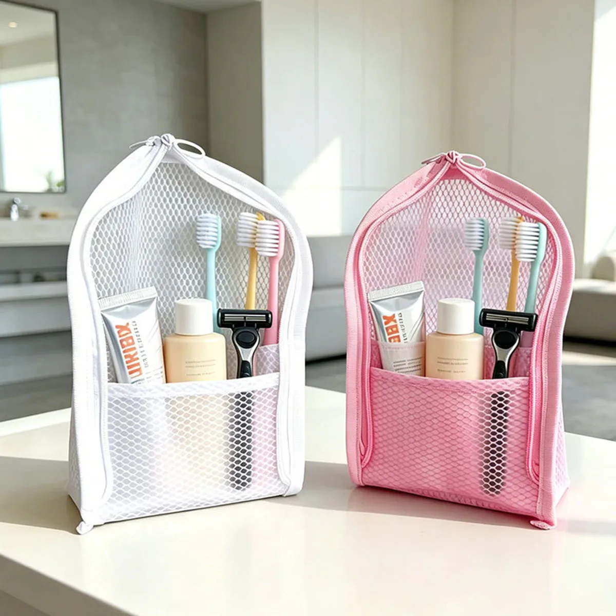 Women Accessories Organizer - Дорожная косметичка-органайзер из сетчатой ткани -