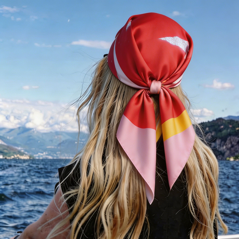 Women'S Vacation Accessories - Модный квадратный платок с цветным принтом
