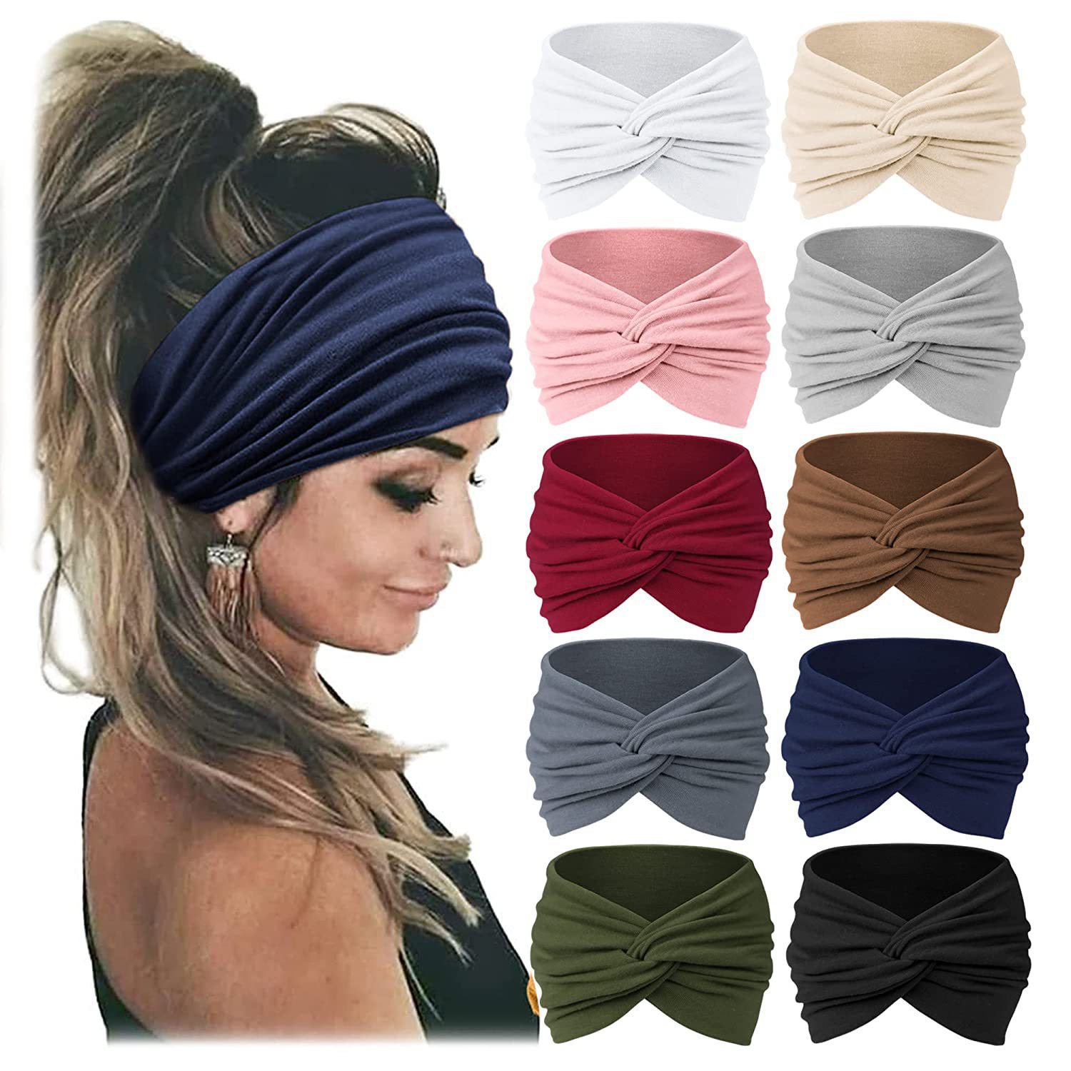 Women'S Yoga Accessories - Широкая эластичная повязка на голову для