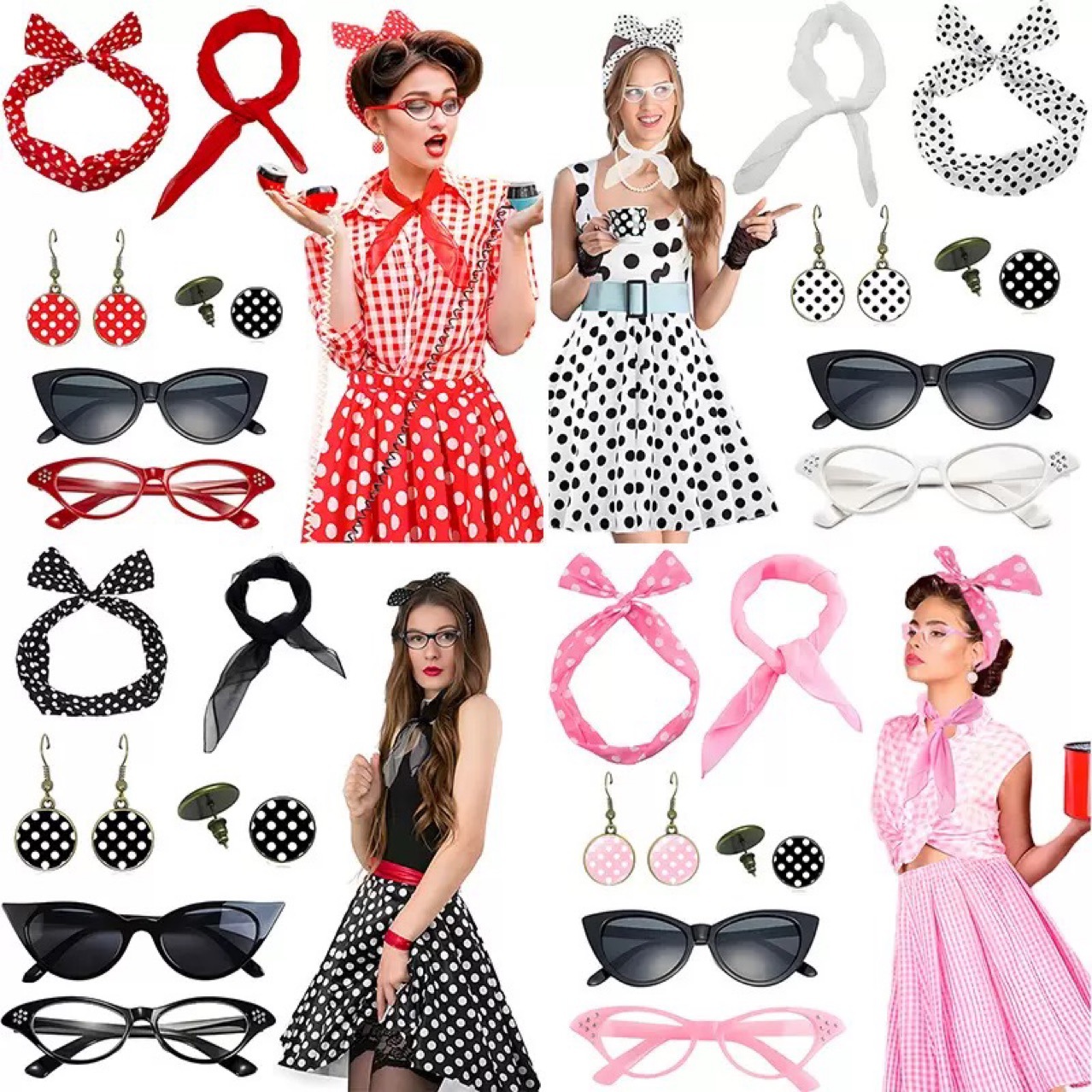Women'S Accessories In The 1950S - 1950-е годы ретро вечерние косплей платье
