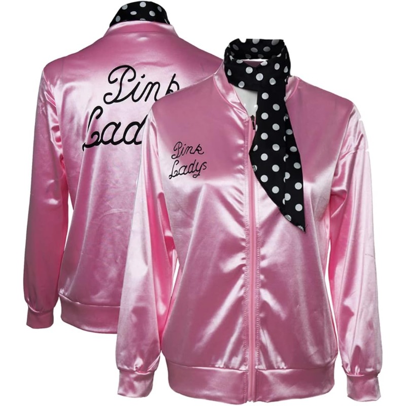 Women'S Accessories In The 1950S - Женский розовый атласный жакет и шарфы