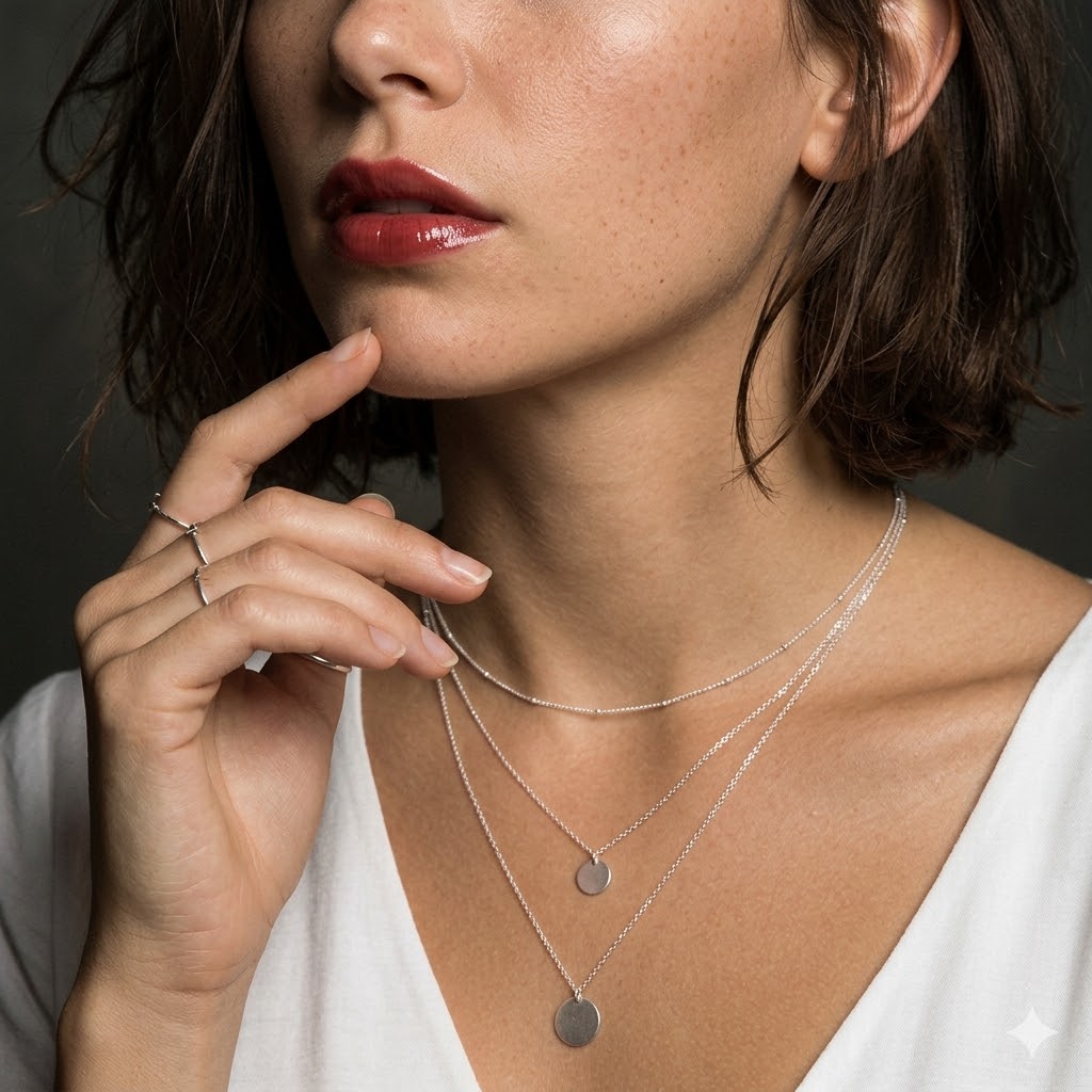 Coin Necklace Delicate - Набор изящных многослойных ожерелий с позолотой