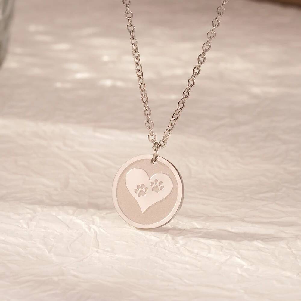 Coin Necklace Delicate - Нержавеющая сталь модный нежный простой круглый
