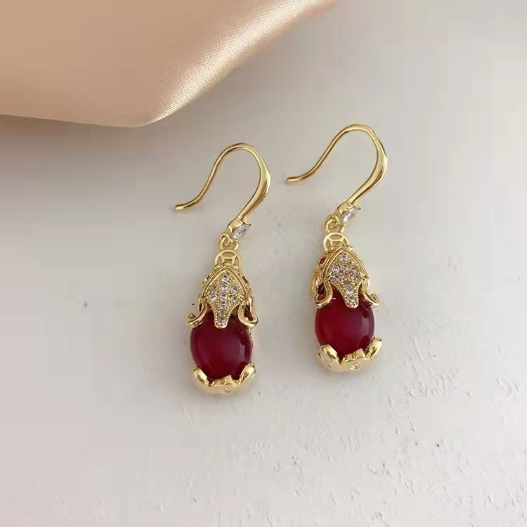 Women'S Affordable Accessories - Тенденция 925, красные женские серьги Pixiu