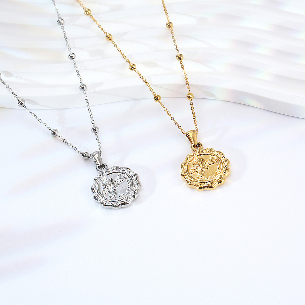 Coin Necklace Delicate - Женское нежное ожерелье с подвеской в