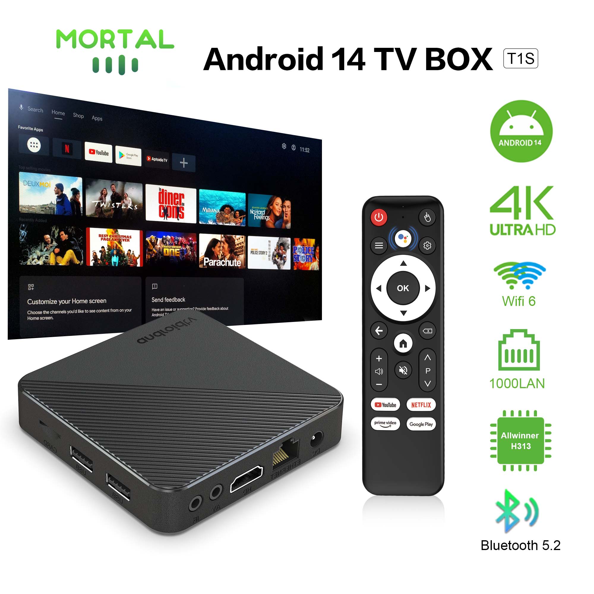 Women Accessories Pandora - Android14 Умный домашний кинотеатр TV Box