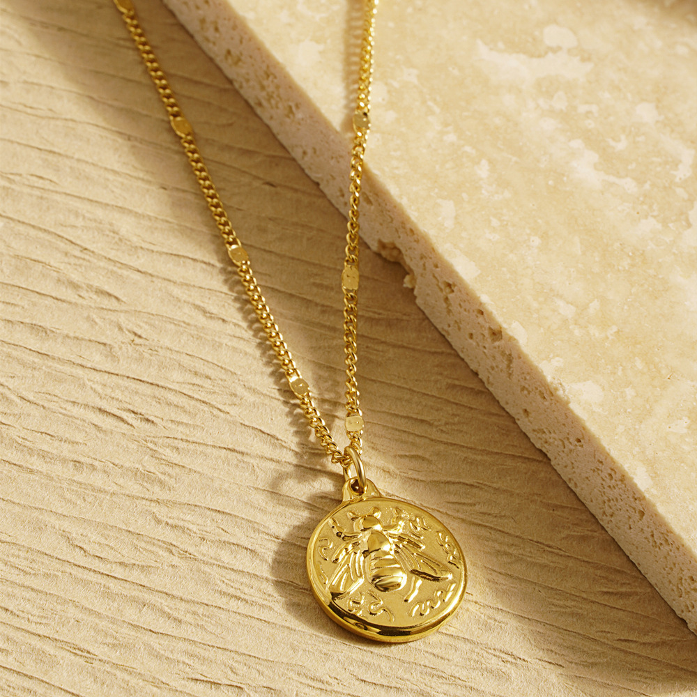 Ожерелье-кулон из нержавеющей  – обзор и цена Coin Necklace Delicate