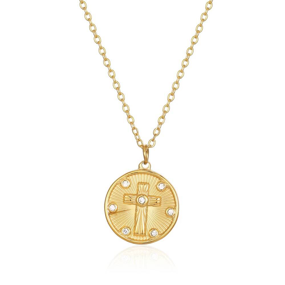 Женская нежная круглая монета  – обзор и цена Coin Necklace Delicate