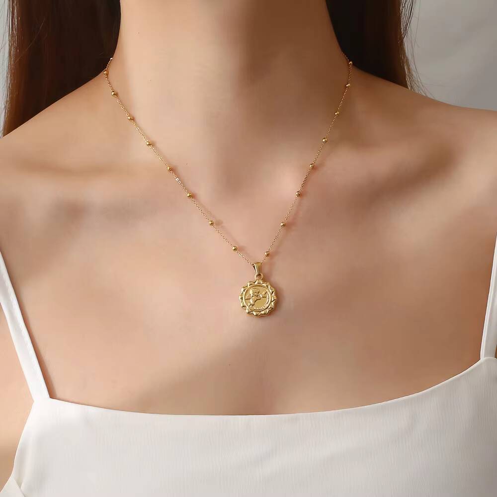 Женское нежное ожерелье с подв – обзор и цена Coin Necklace Delicate