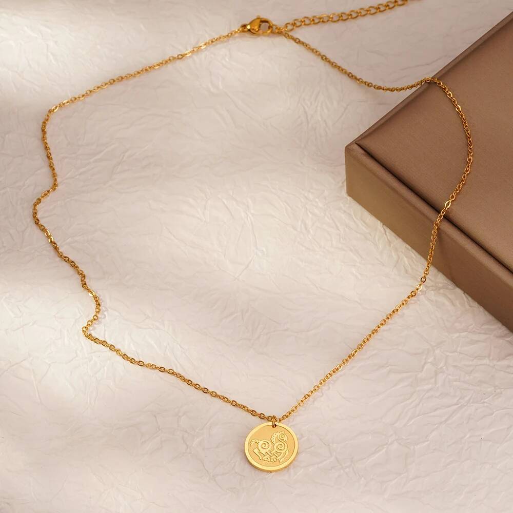 Нержавеющая сталь модный женск – обзор и цена Coin Necklace Delicate