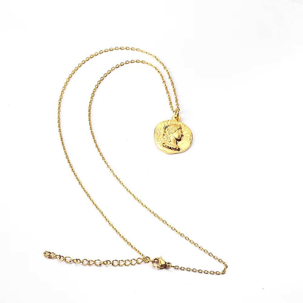 Позолоченная цепочка с портрет – обзор и цена Coin Necklace Delicate