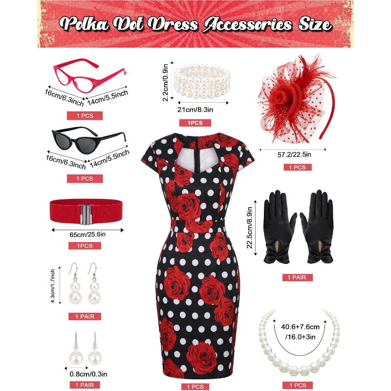 Набор из 10 штук: Женские ретр – обзор и цена Women'S Accessories In The 1950S