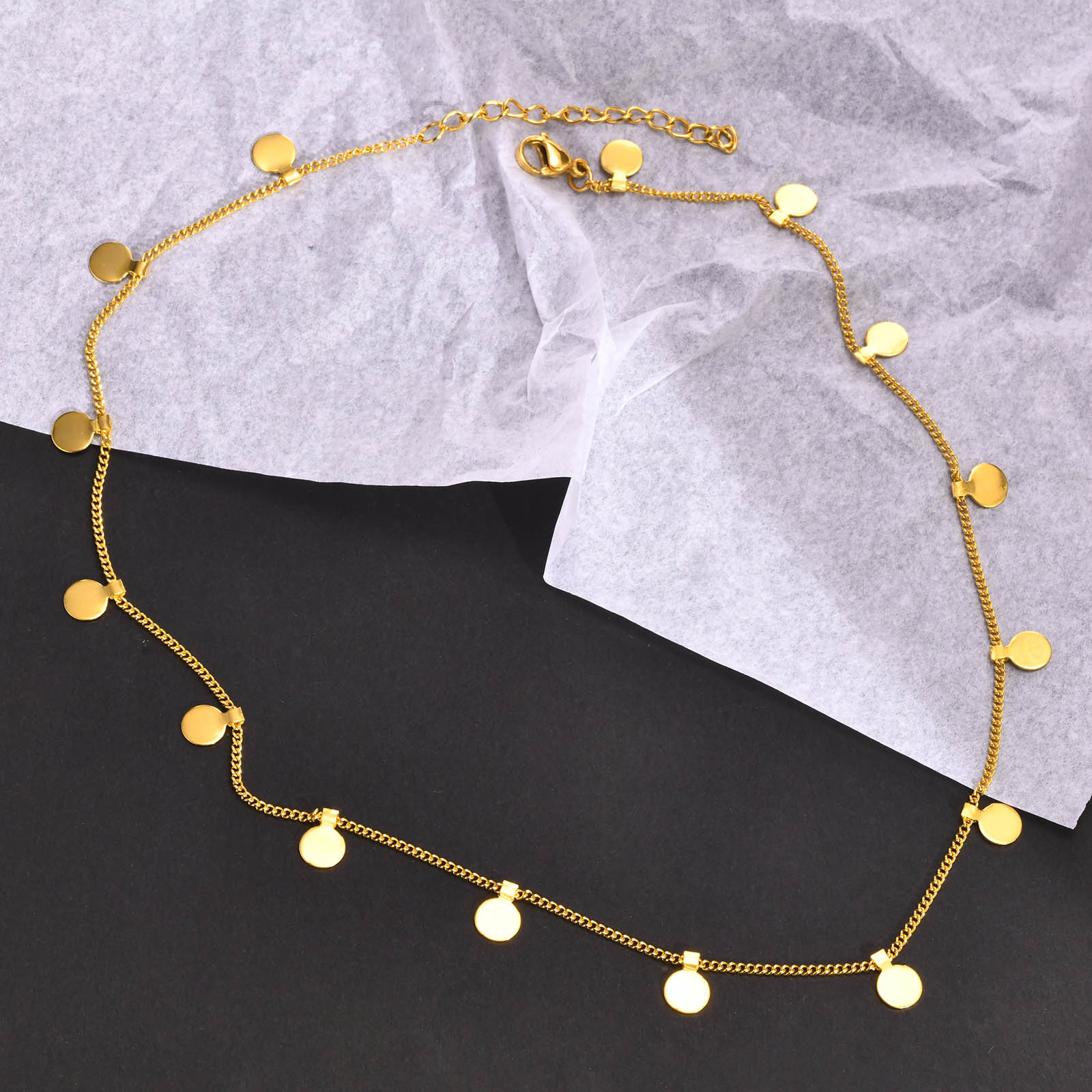 Нежное маленькое женское ожере – обзор и цена Coin Necklace Delicate