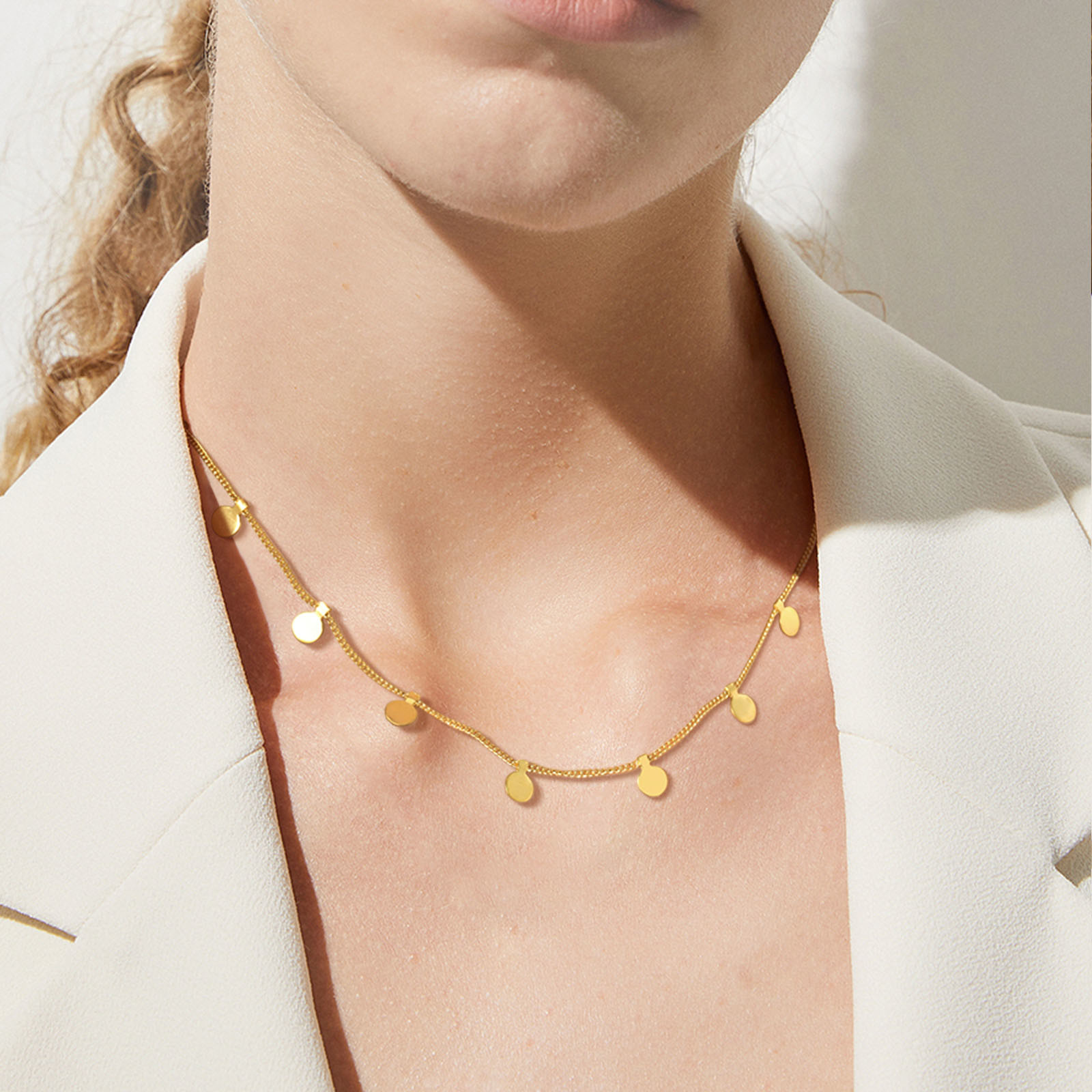 Нежное маленькое женское ожере – обзор и цена Coin Necklace Delicate