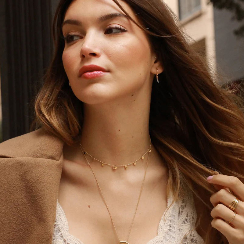 Нежное маленькое женское ожере – обзор и цена Coin Necklace Delicate